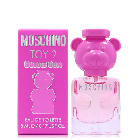 Moschino Toy 2 Bubble Gum EDT 5 ml น้ำหอมกลิ่นหมากฝรั่ง หวานอมเปรี้ยว หอมแบบขนมเจือด้วยผลไม้อย่าง ส้ม เลม่อน ลูกแพร์ และเชอร์รี่